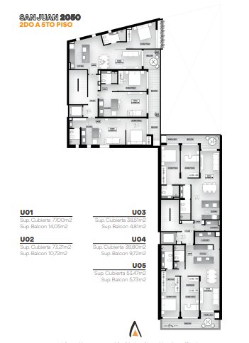Planta Pisos 2 a 5 - 12 de 16