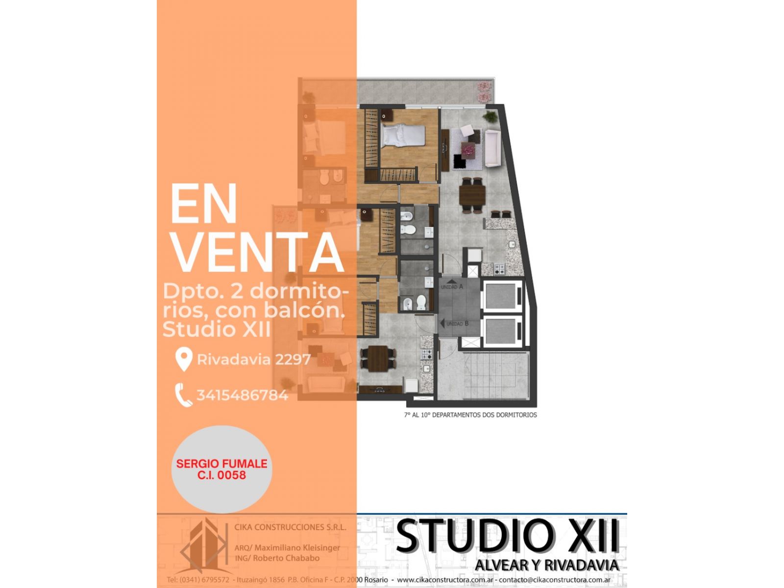 VENTA DEPTO 2 DORMIT C/BALCÓN RIVADAVIA 2297 STUDIO Xll - FINANCIACIÓN EN PESOS - 10