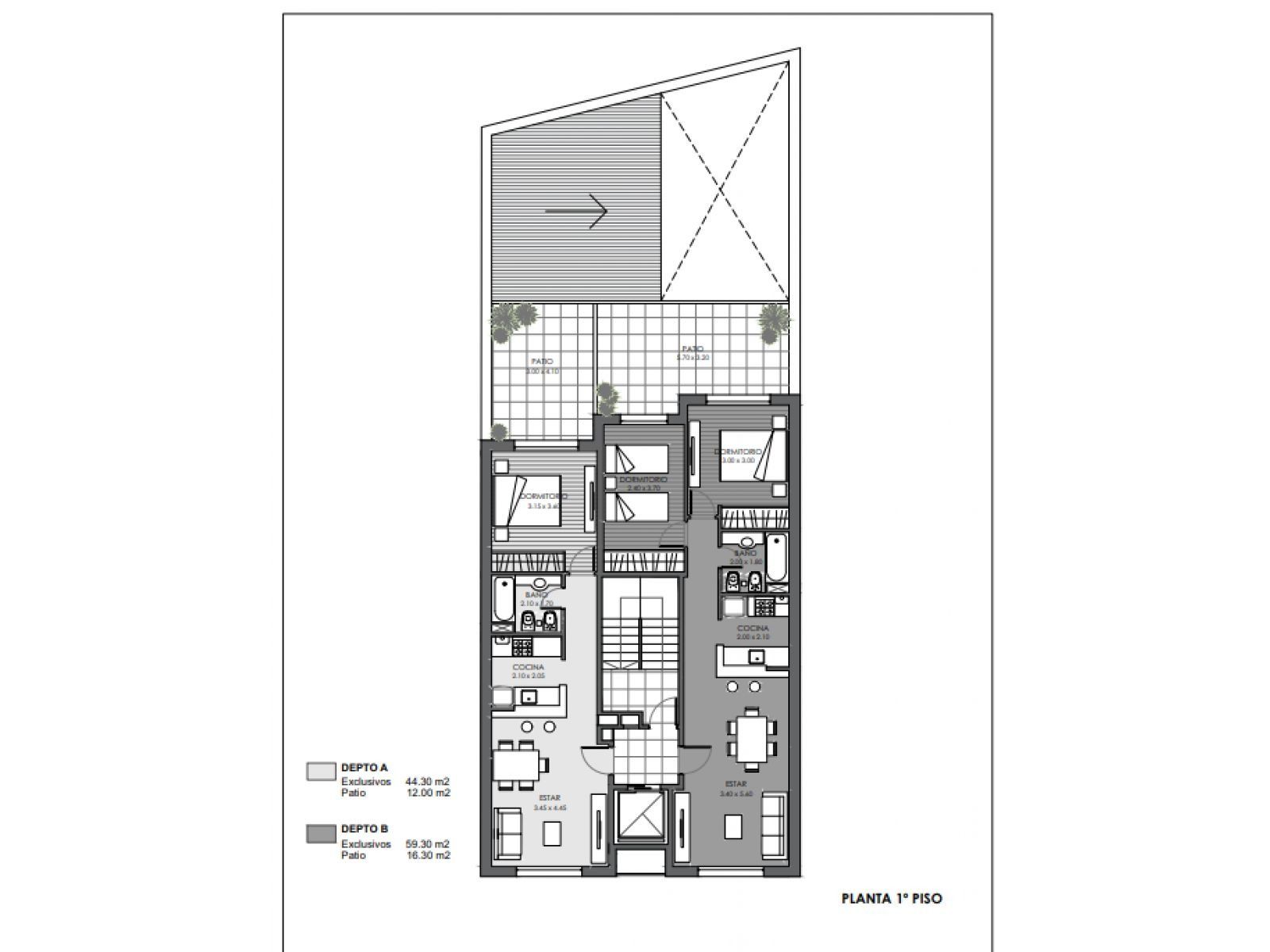 VENTA DEPTO 2 DORMIT C/PATIO. AV. PELLEGRINI 2632 CÓDIGO XVIII FINANCIACIÓN EN PESOS - 1