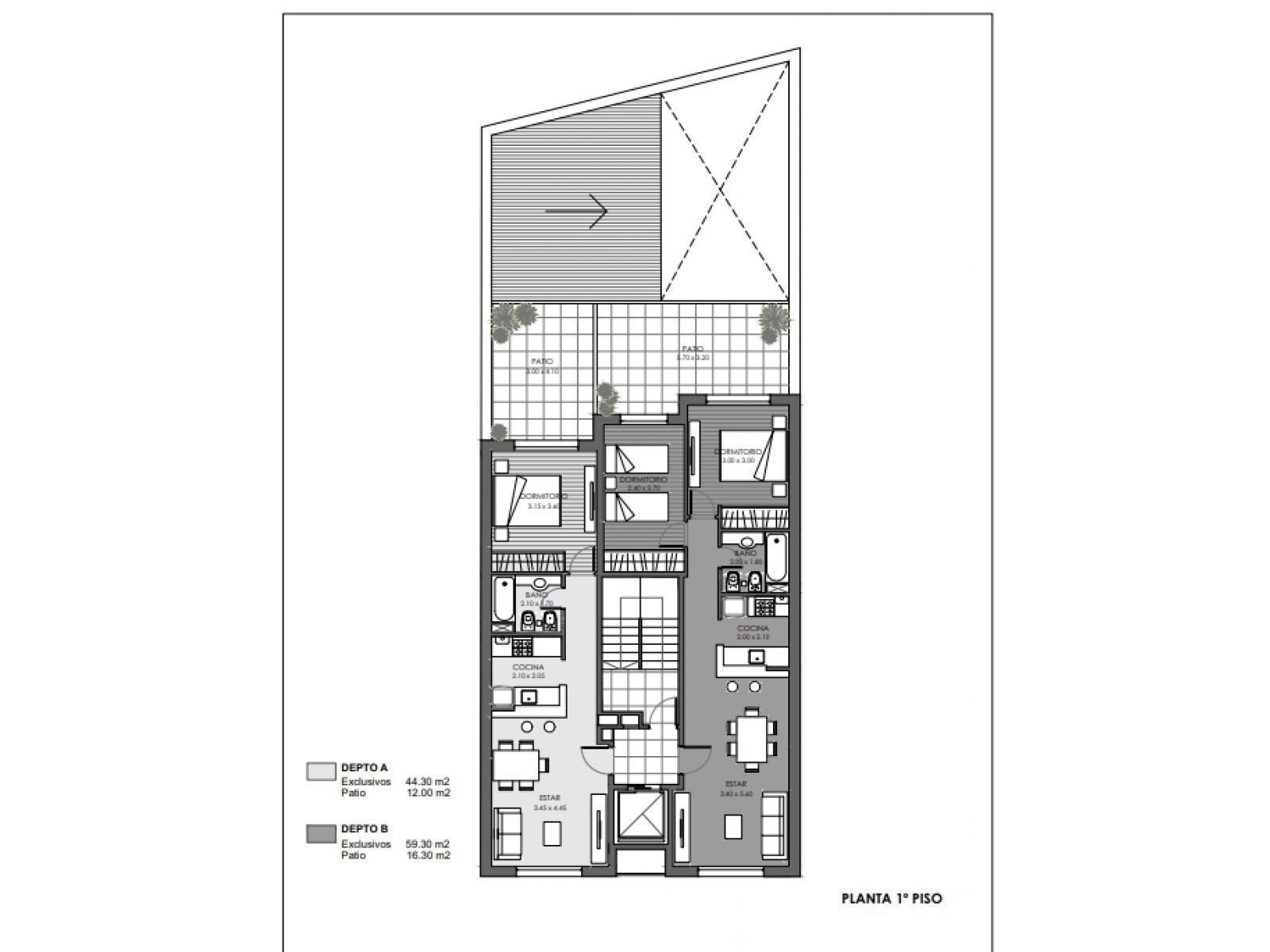 VENTA DUPLEX 2 DORMIT C/BALCÓN FRENTE Y PATIO TERRAZA. AV. PELLEGRINI 2632 CÓDIGO XVIII FINANCIACIÓN EN PESOS - 8