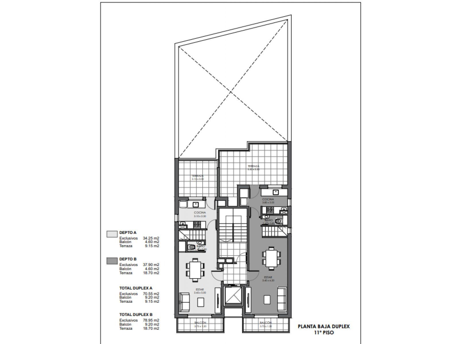 VENTA DUPLEX 2 DORMIT C/BALCÓN FRENTE Y PATIO TERRAZA. AV. PELLEGRINI 2632 CÓDIGO XVIII FINANCIACIÓN EN PESOS - 1