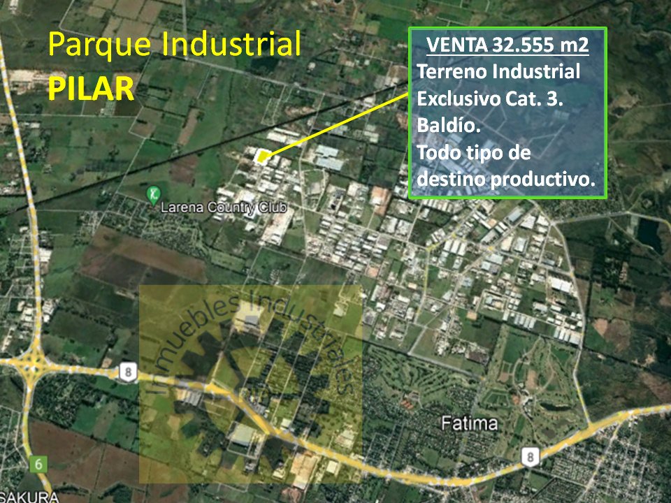 Terreno para radicación industrial de 32.555 m2 en Parque Industrial Pilar (Bs.As.) — foto 2