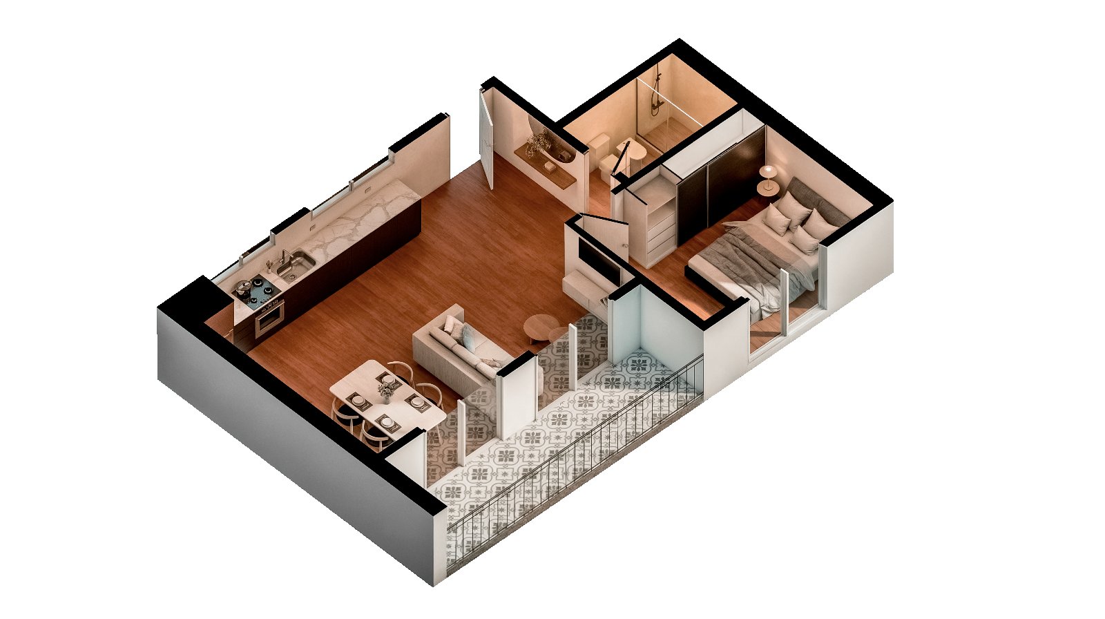 DPTOS DE 2 y 3 AMBIENTES EN VENTA EN POZO - HARMONY IV - MUÑIZ - FINANCIADO - 4
