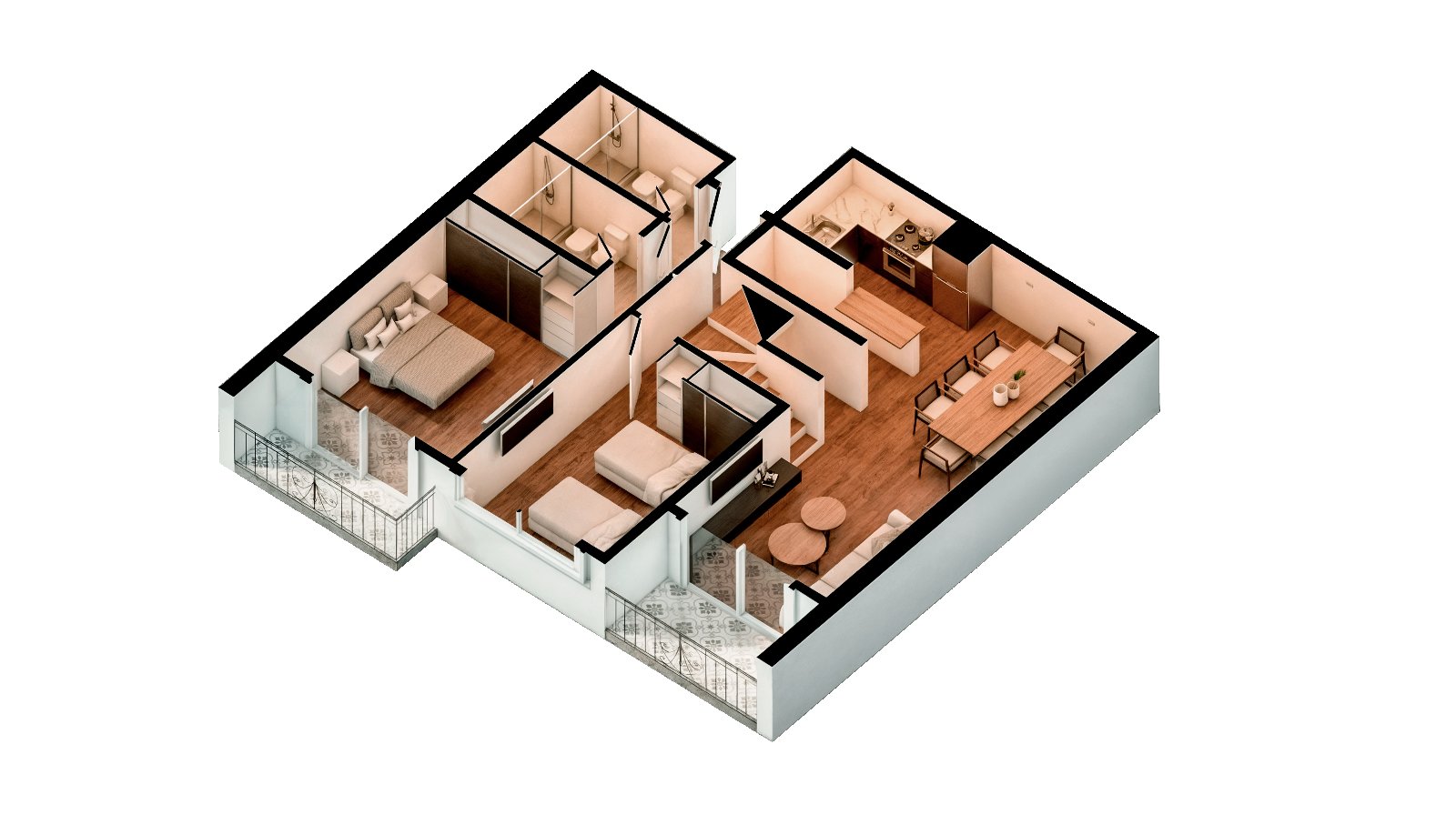 DPTOS DE 2 y 3 AMBIENTES EN VENTA EN POZO - HARMONY IV - MUÑIZ - FINANCIADO - 2