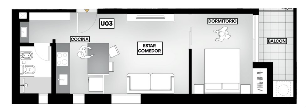 APTO BLANQUEO Importante Emprendimiento # San Juan 2050 (05-03) 1 dorm. (Cocheras Opcionales) — foto 7
