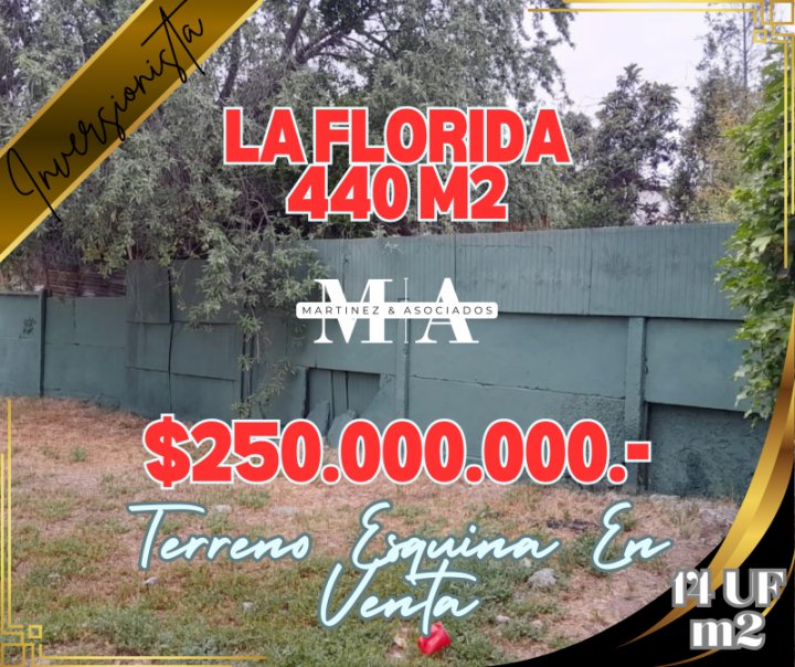 La Florida Sitio Esquina En Venta Inversión
