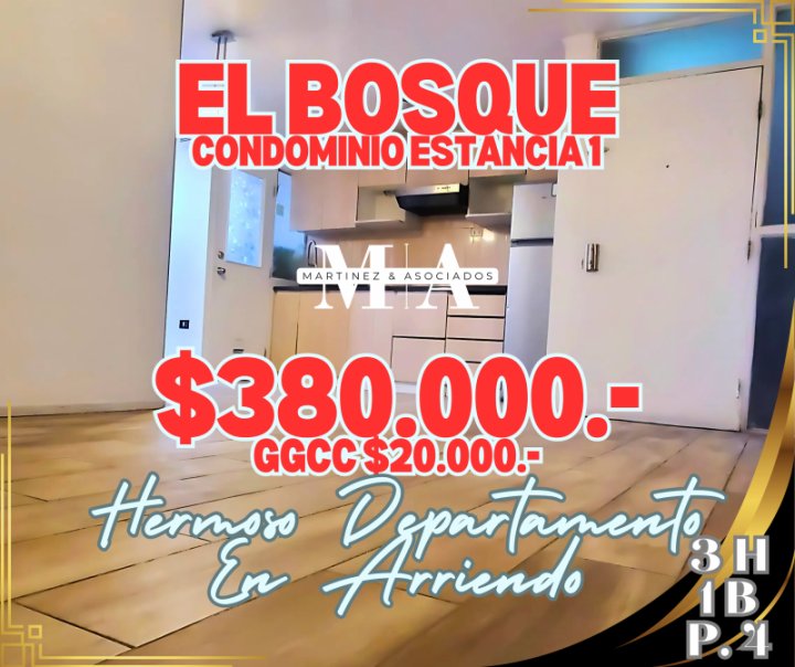 El Bosque hermoso departamento en arriendo