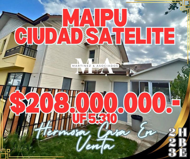 MAIPU CIUDAD SATELITE HERMOSA CASA EN VENTA