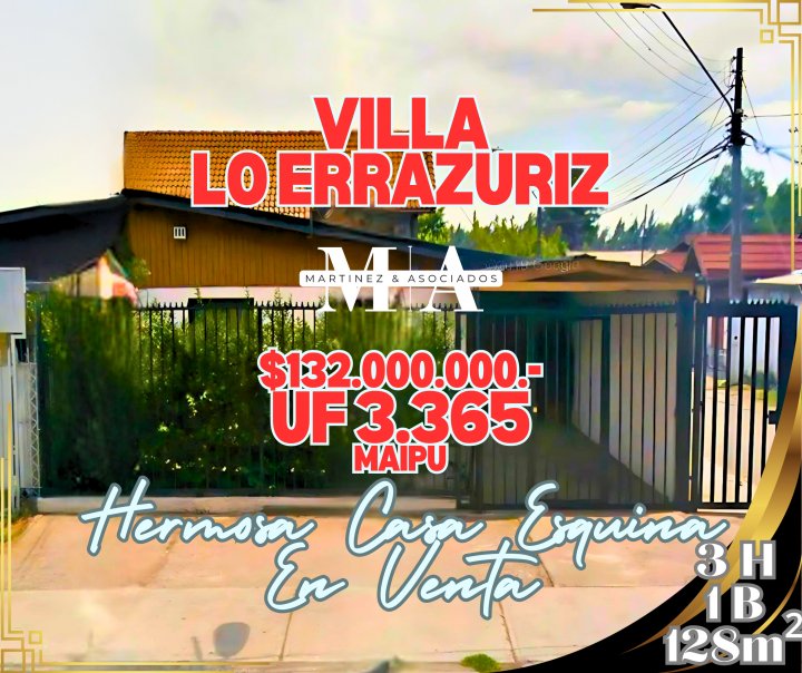MAIPU HERMOSA CASA REGULARIZADA EN VENTA