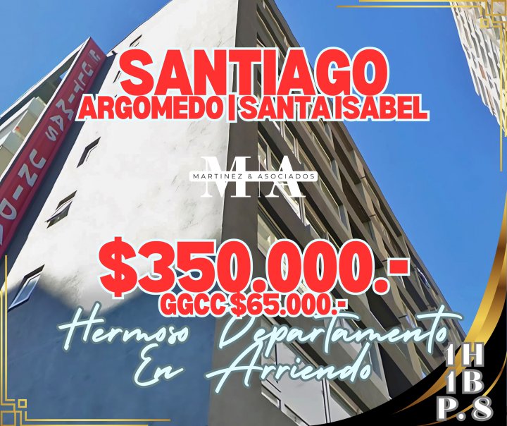 SANTIAGO HERMOSO DEPARTAMENTO EN ARRIENDO 1D 1B
