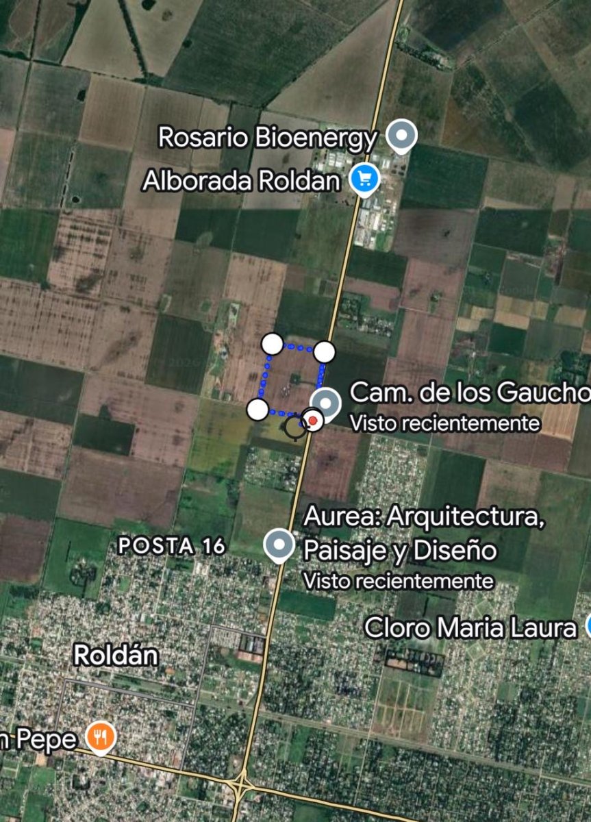 Venta valor por hectárea 60000 campo 30ha – 600 m de frente sobre A012 Roldan — foto 2