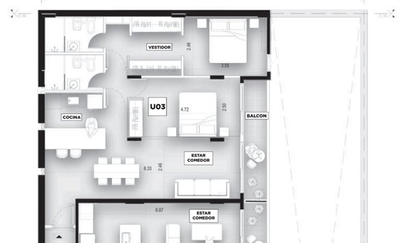 Venta Depto. 2 Dorm. # Brown 2734 (04-03) c/Amenities # Opcional Cocheras — foto 3
