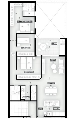 Venta Departamento 3 dorm. # Salta 2020 (02-02) c/Amenities -Opcional Cocheras — foto 3
