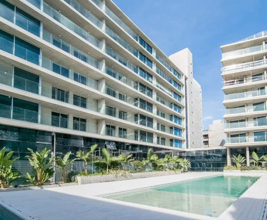 Venta de 2 Dormitorios ÚNICO BISART (Santiago 60 Bis). Estilo resort Miami en Rosario.