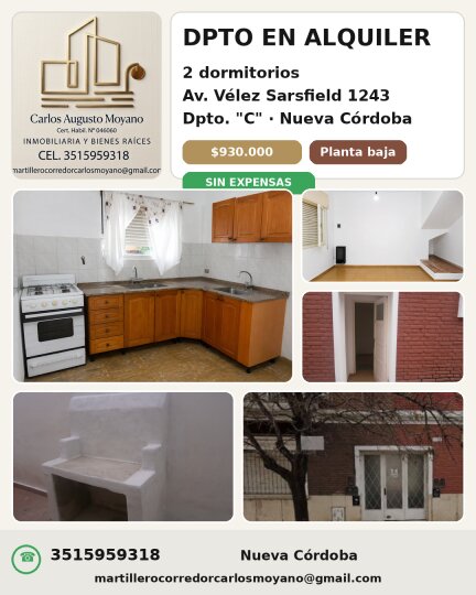 Alquiler Departamento Nueva Cordoba