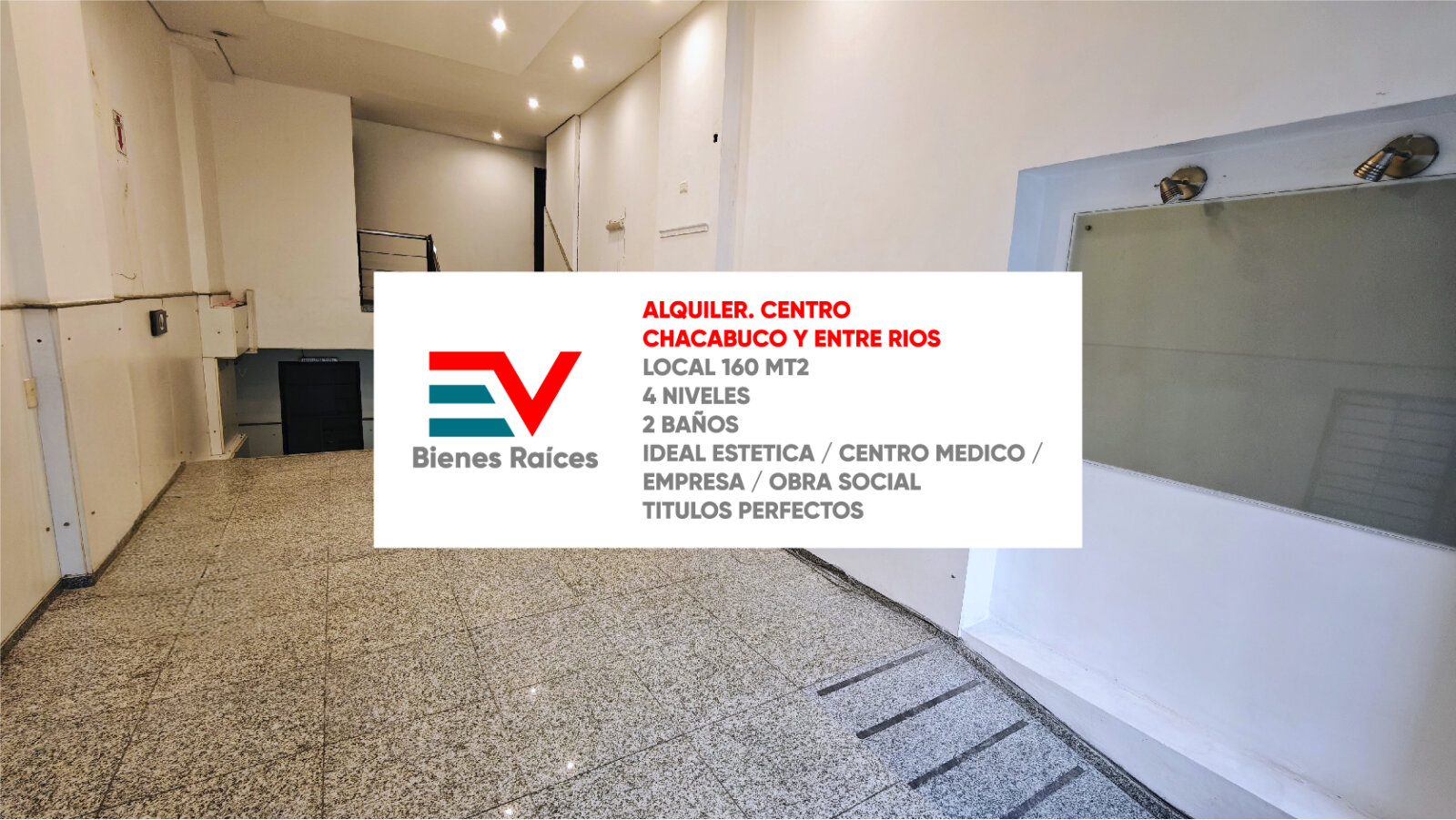 ALQUILER. LOCAL 160 m2 SOBRE BVD CHACABUCO Y SAN JERONIMO.