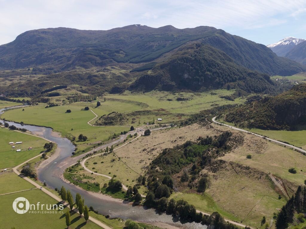 Panoramic view of the Mañihuales River valley in Coyhaique