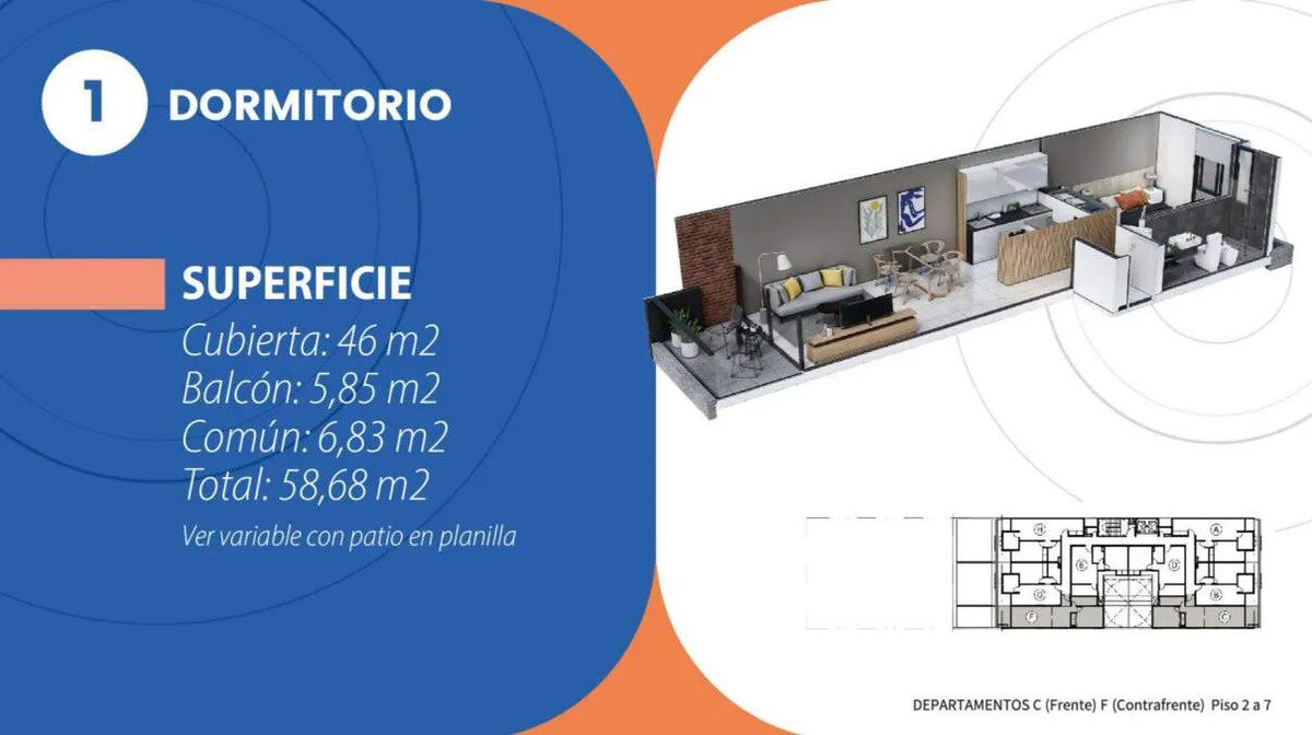 Venta Depto 1 Dorm - Nueva Cordoba - Entrega Junio 2026 - Imagen 2