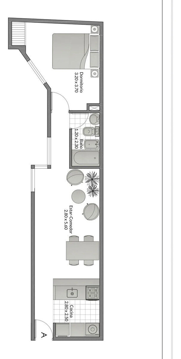Apto Crédito Hipotecario Alberdi 1 Dorm Contrafrente - Imagen 11