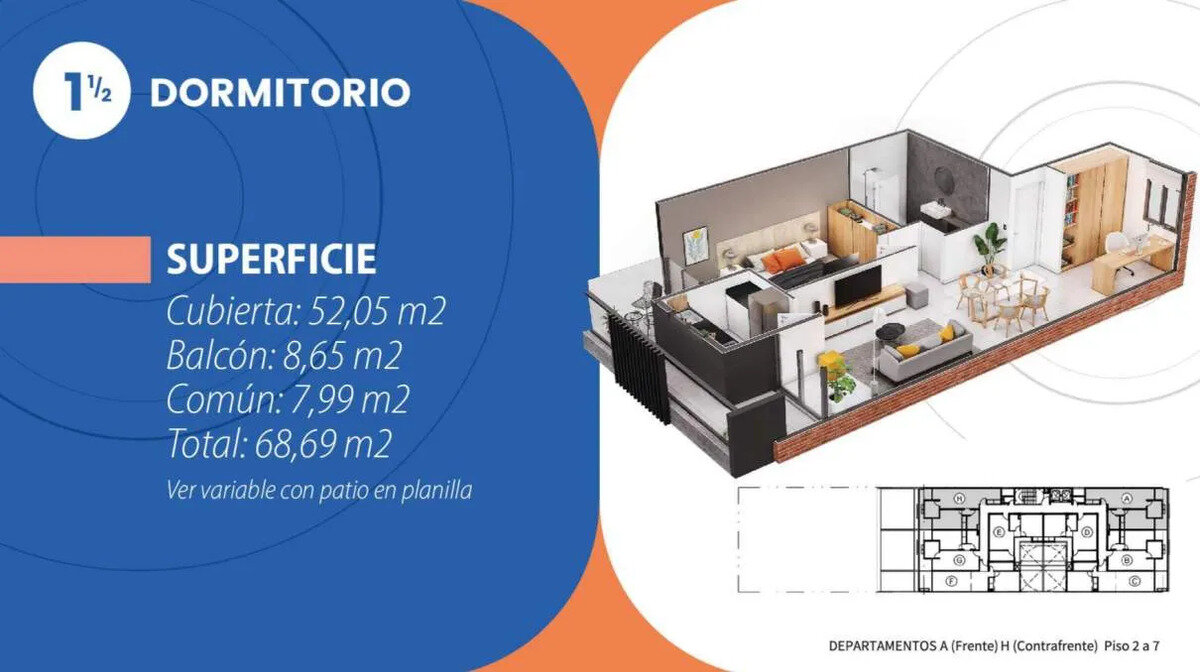 Venta Depto 1 Dorm Y Medio - Nueva Cordoba - Entrega Juni... - Imagen 2