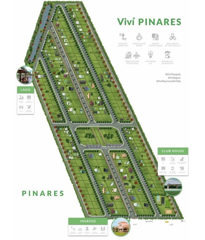 Venta terreno en Pinares del Sur - Piñero - Barrio cerrado - Lote 244 - 100% financiado - Forestación - 26