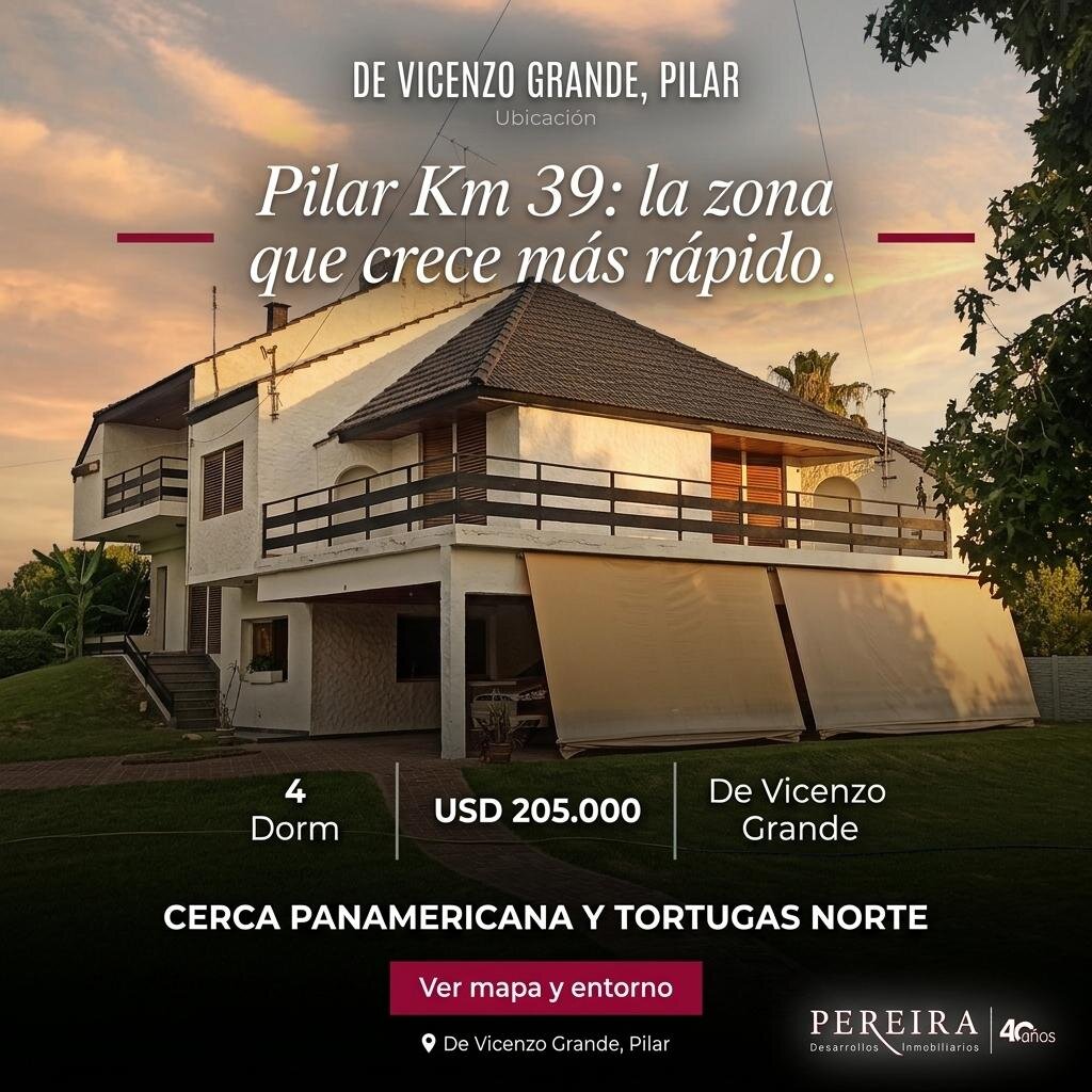 Venta Casa 4 dormitorios Pilar De Vicenzo construida en 3 niveles - 1