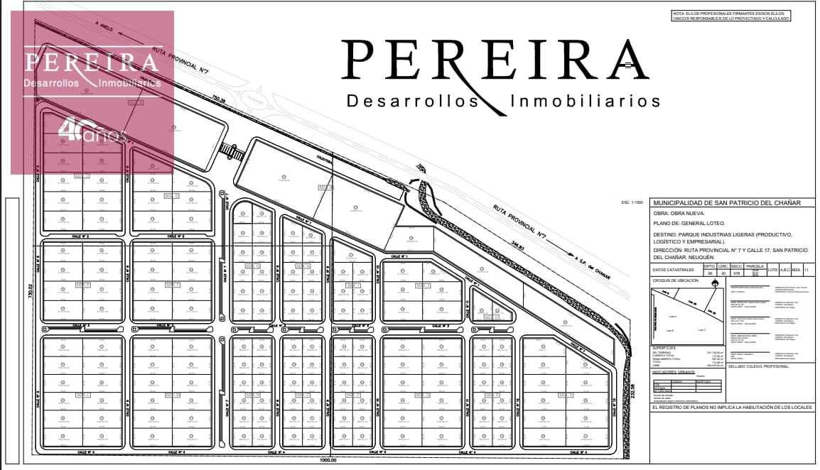 VACA MUERTA - Venta Lote 960m2, (en POZO) Parque Empresarial UNICO. Añelo, San Patricio del Chañar sobre ruta nro.7 - 7
