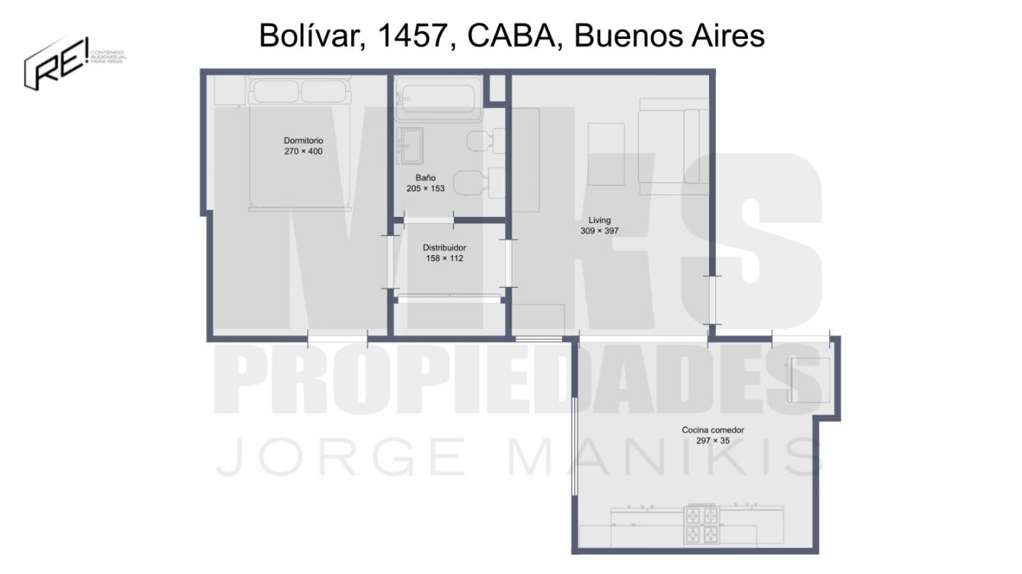 Departamento en venta. 2 ambientes. San Telmo. Súper luminoso. Cocina comedor. - 26