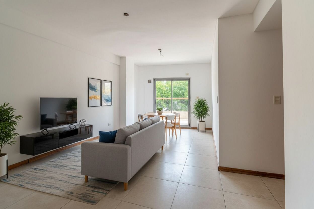 Departamento en venta. 2 ambientes c/ escritorio. Espacio guardacoches cubierto. Balcón corrido. - 1