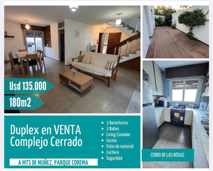VENDO DUPLEX EN URCA-3 DORM-
