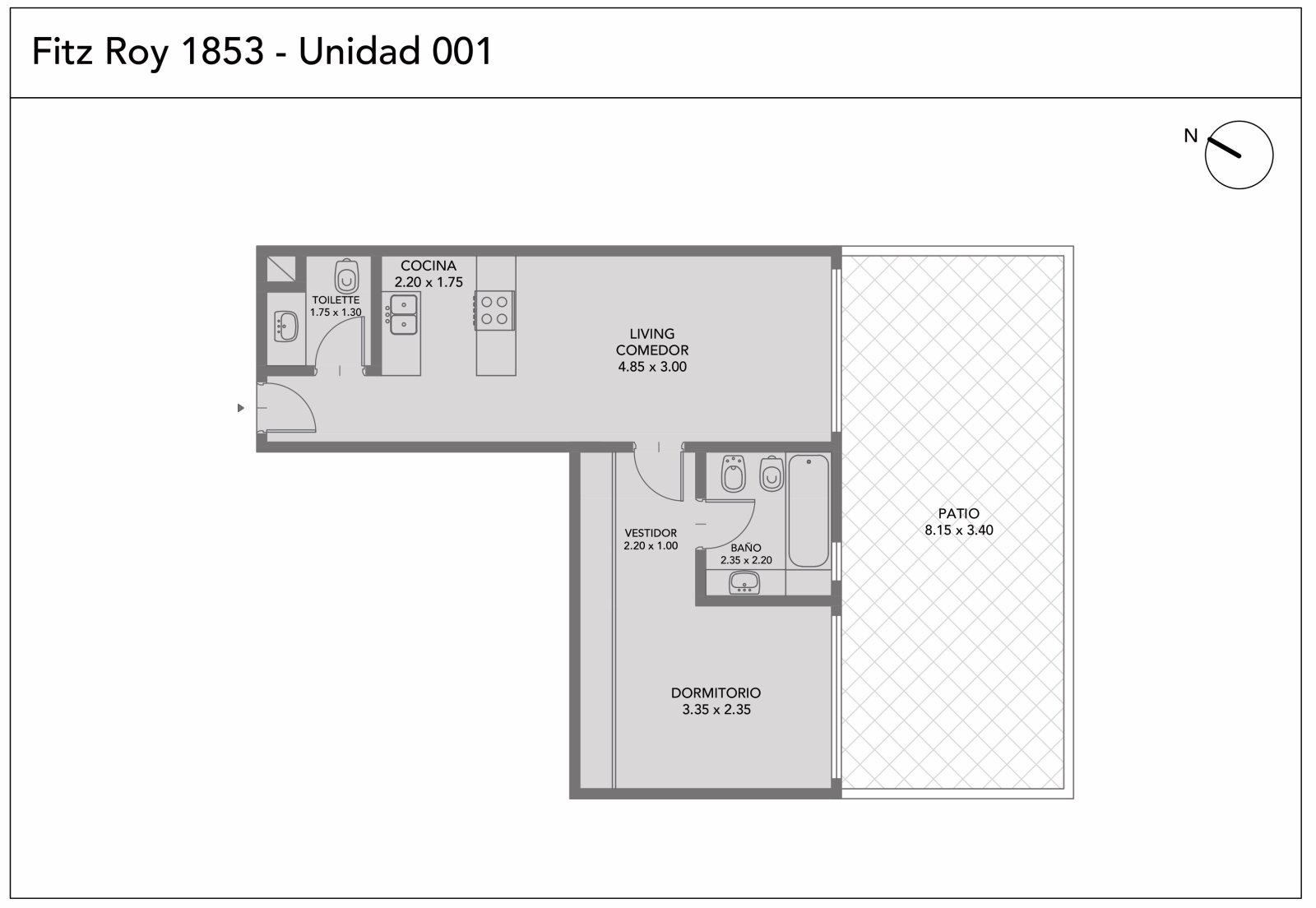 Venta. Departamento 2 amb. A estrenar. Patio. Ideal Airbnb/renta. Palermo - 2