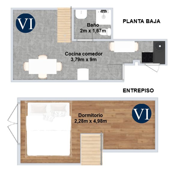 Loft tipo casa Totalmente reciclado - 30m² -- Shopping Aldrey - Sin expensas - 25