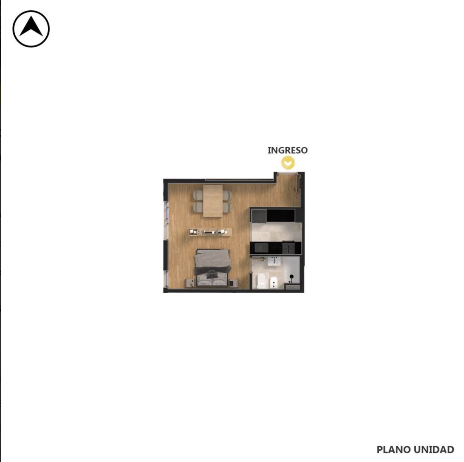 Venta - Departamento monoambiente en zona Río - Parque España, Centro, Rosario - 1