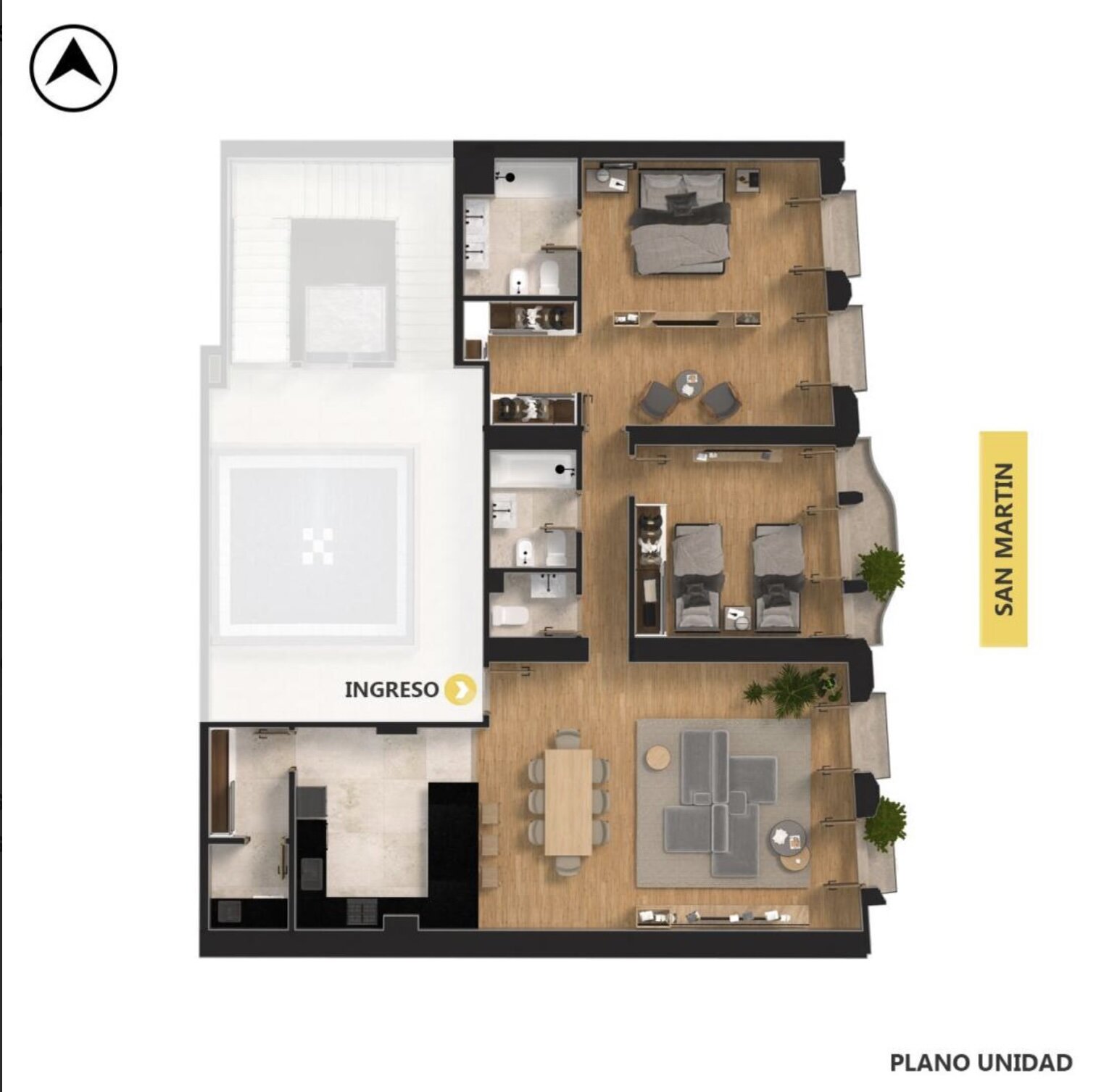 Venta - Departamento 2 dormitorios en zona Río - Parque España, Centro, Rosario. - 1