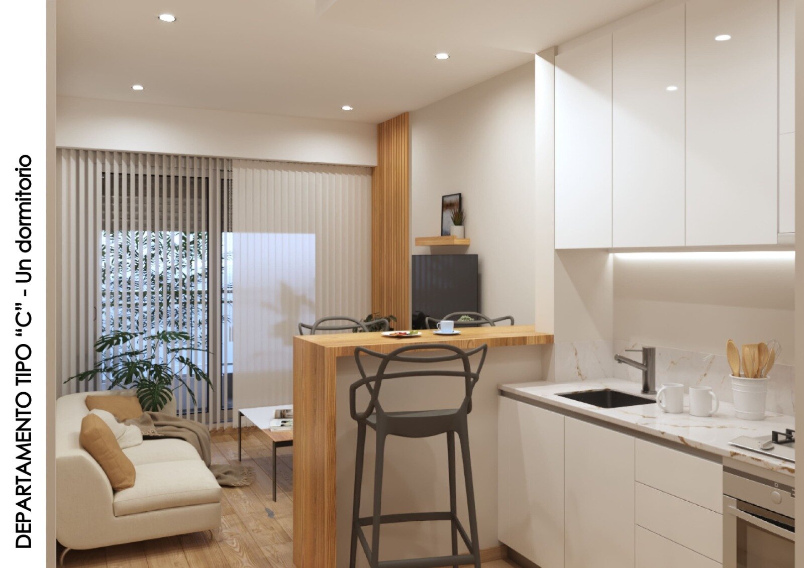 VENTA DEPTO 1 DORMITORIO CON BALCÓN - ZONA RÍO - 12