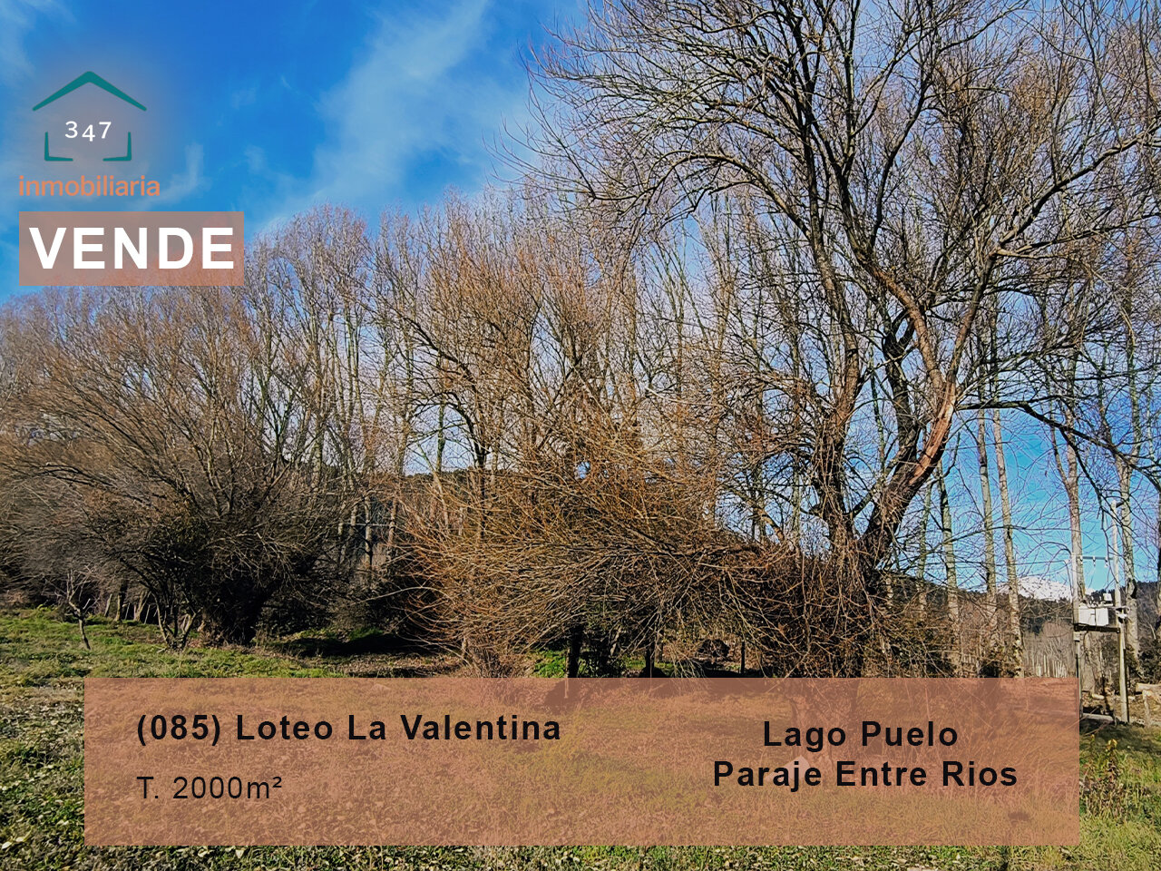 (085)LAGO PUELO, loteo La Valentina, Lotes de 2.000mt², en Paraje Entre Rios - 1