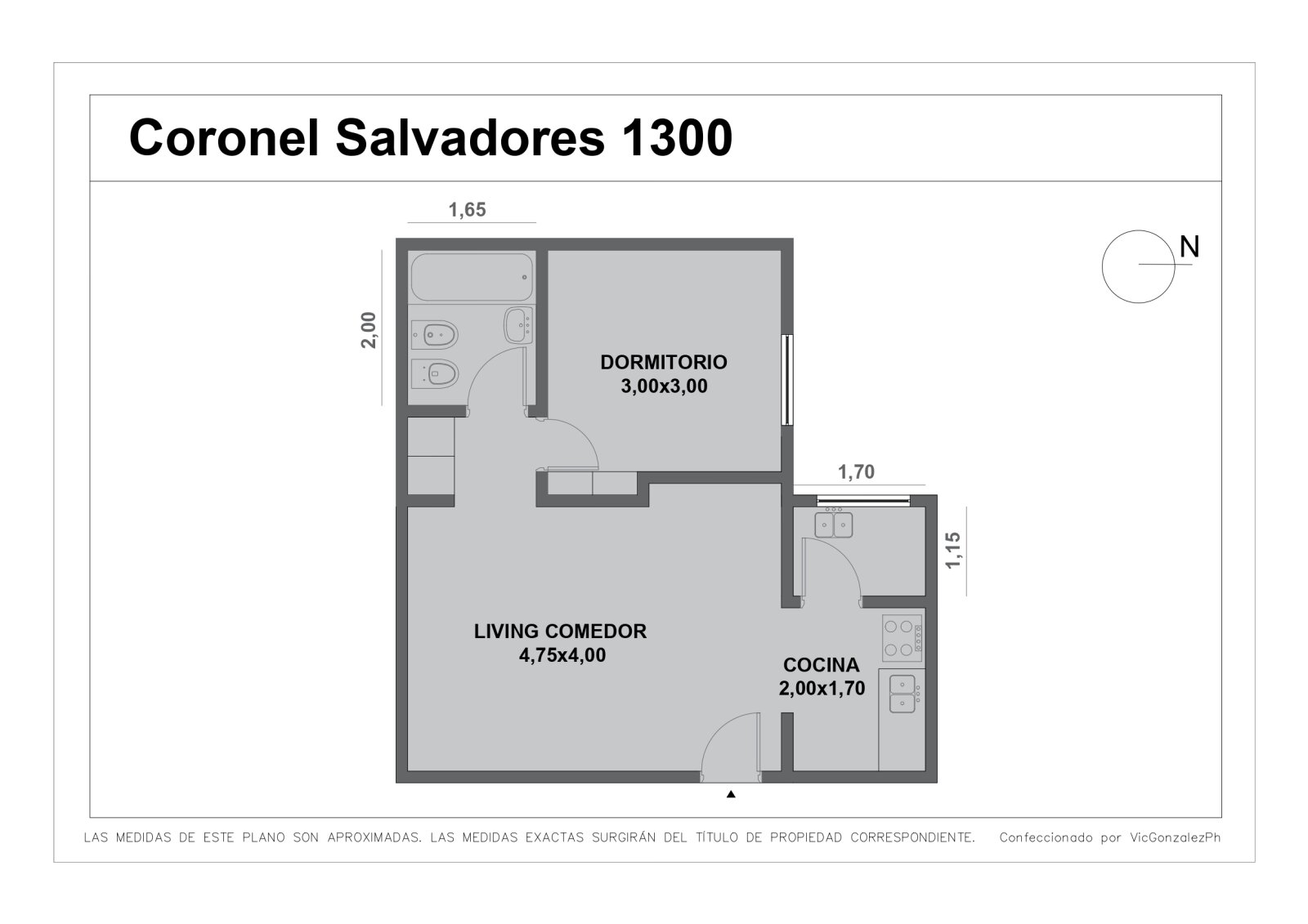 Azara y Cnel Salvadores - Depto en venta. 2 ambientes interno con Baulera. Ideal renta. - 17