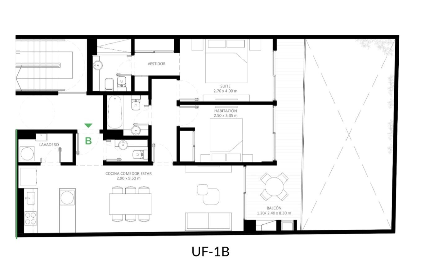 Departamento 90 m2 en edificio boutique sustentable con balcón terraza - 52