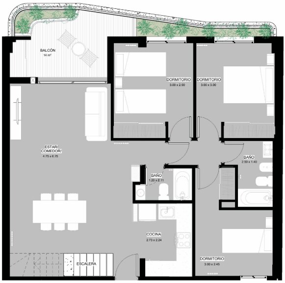 Montevideo 961 - Departamento de 3 dormitorios con Terraza y Pileta Exclusiva — foto 13