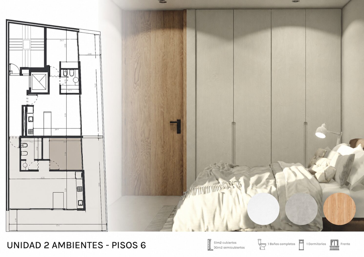 Departamentos 2 y 3 ambientes en construcción en Monte Castro - 8