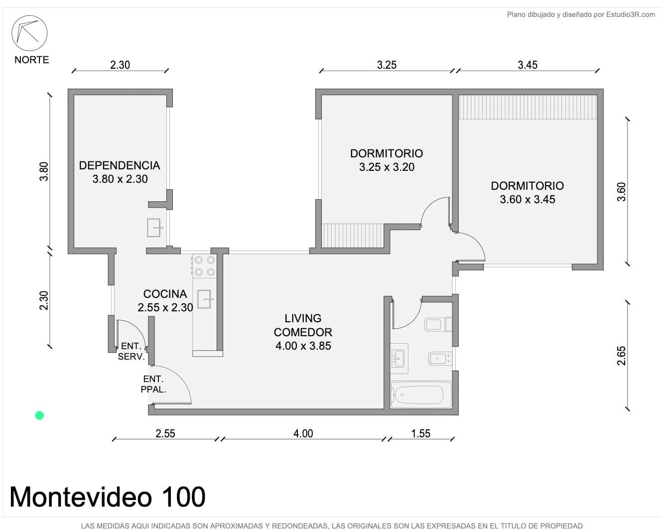 3 Ambientes con Dependencia, Muy Luminoso, Vista Abierta - 2