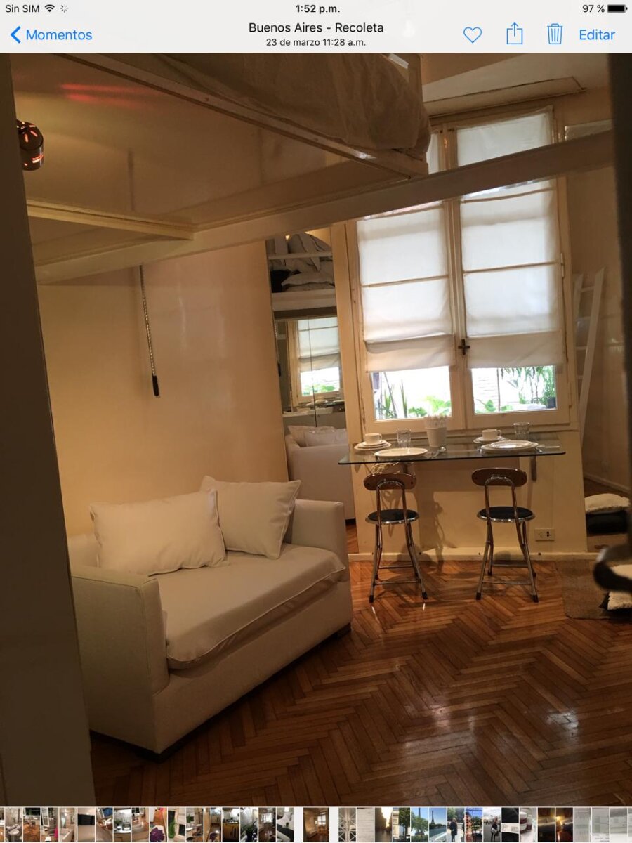 Recoleta, Francisco de Vittoria 2300, 1 amb, 30m2, u$s 500 + expensas + servicios. - 1