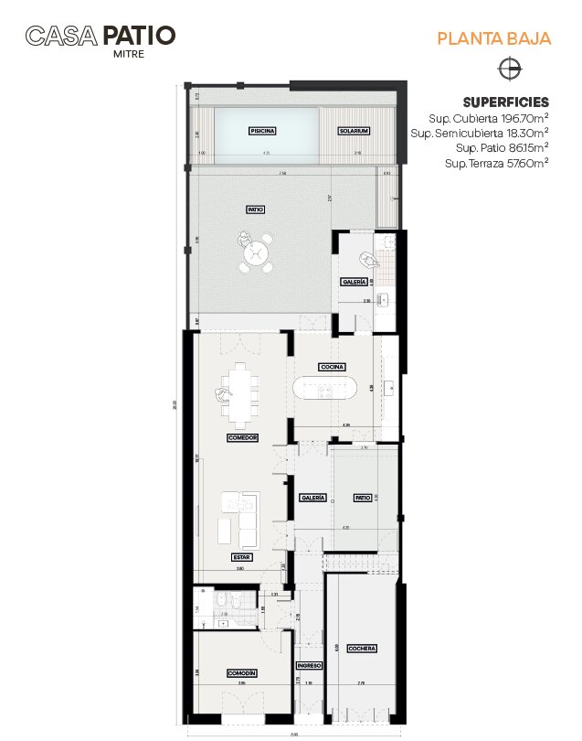 VENTA MITRE 2300, CASA 2 PLANTAS, DE 3 DORMITORIOS, 3 BAÑOS, CON PISCINA Y COCHERA. - 8