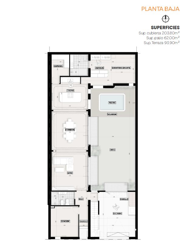 VENTA RICCHIERI 1400, CASA 3 DORMIT + comodin, 3 baños, cochera, patio y piscina. - 44