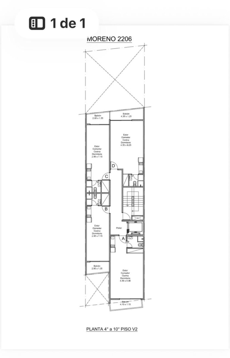 LOTE EN BALVANERA EXEL. UBICACION PARA CONSTRUIR 2600 M2 VENDIBLES P.B 12 P a MTS de PLAZA 1° de MAYO Y AV RIVADAVIA - 6