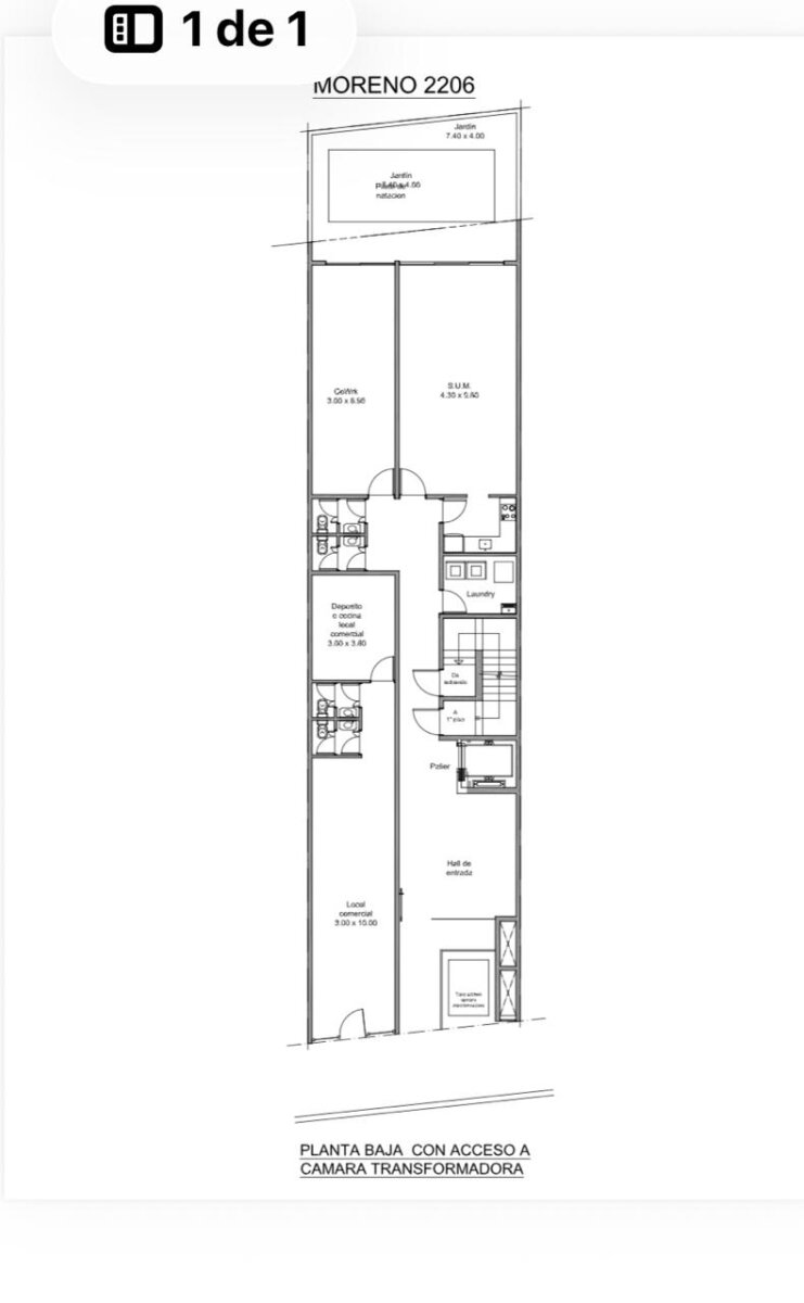 LOTE EN BALVANERA EXEL. UBICACION PARA CONSTRUIR 2600 M2 VENDIBLES P.B 12 P a MTS de PLAZA 1° de MAYO Y AV RIVADAVIA - 2