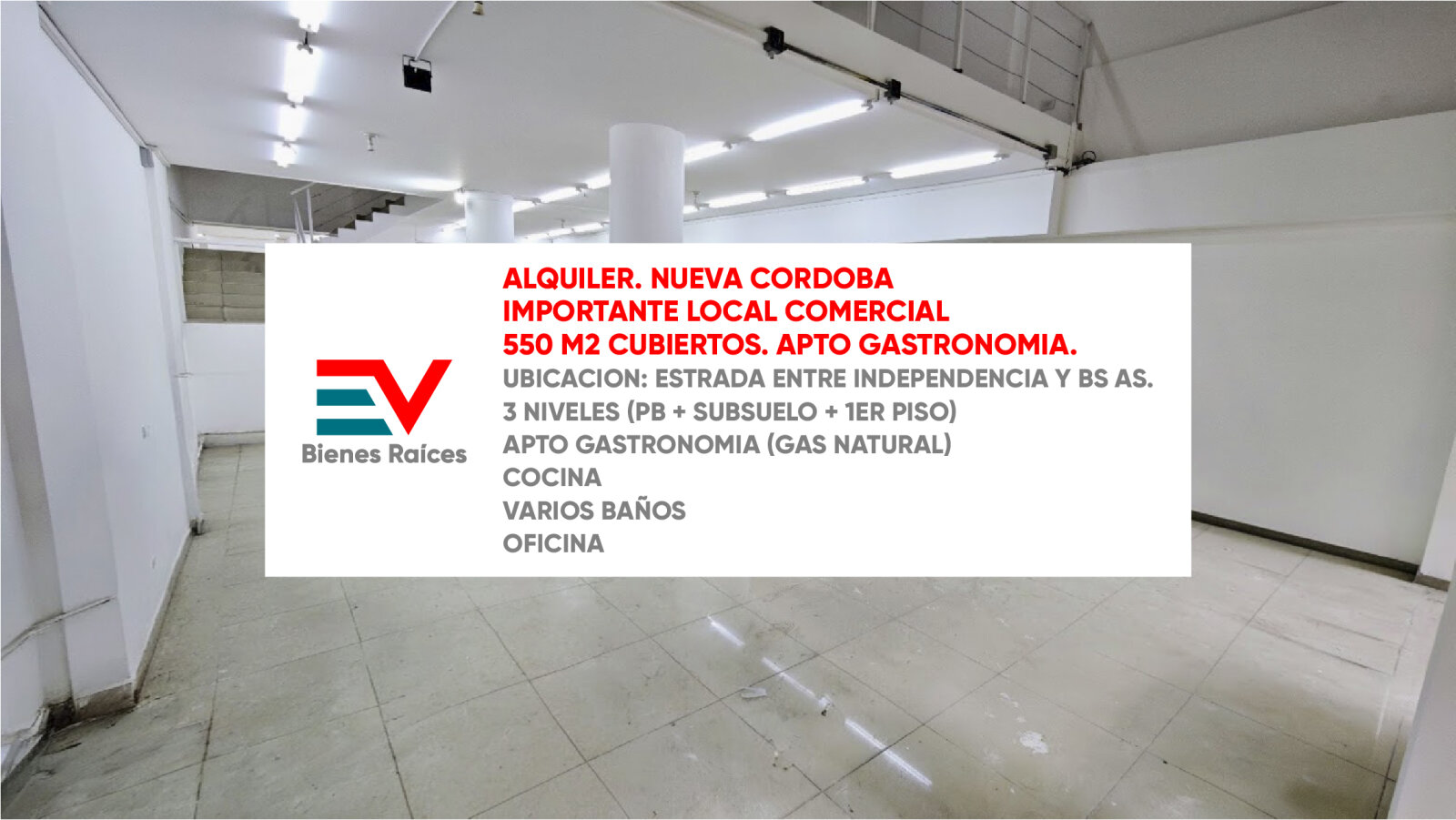 ALQUILER. NUEVA CORDOBA. UNICO LOCAL COMERCIAL 550 M2 SOBRE AV ESTRADA. MODERNO