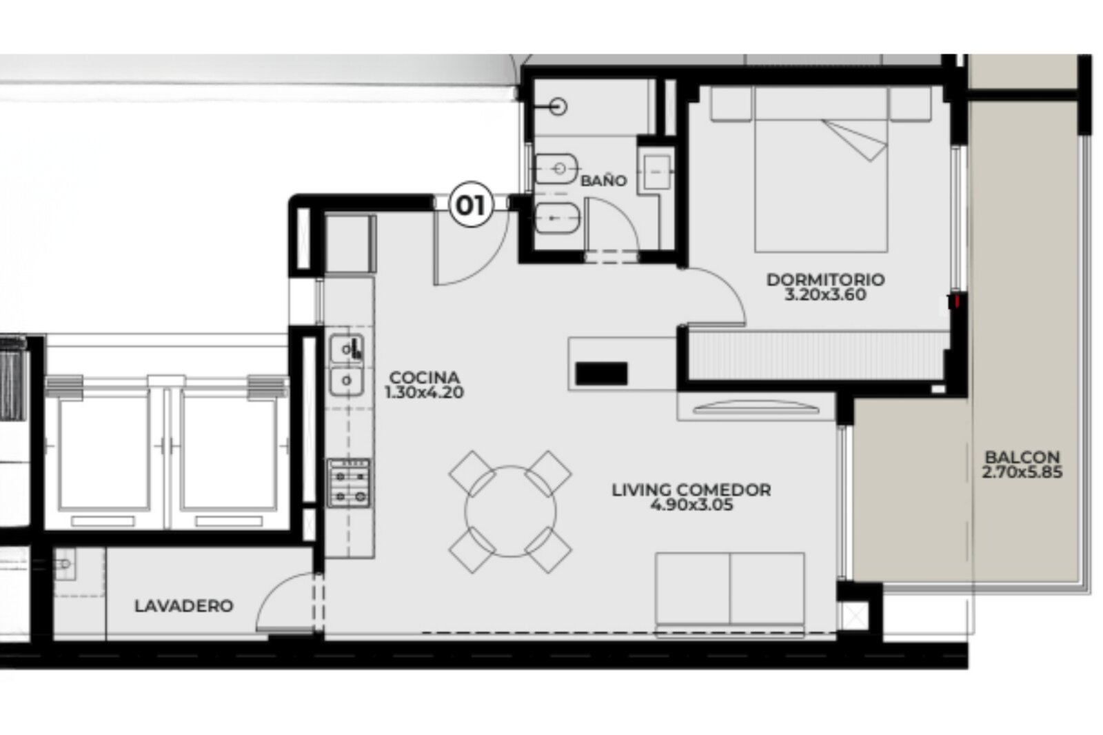 Callao 757 - 1 dormitorio con balcón al frente - 5