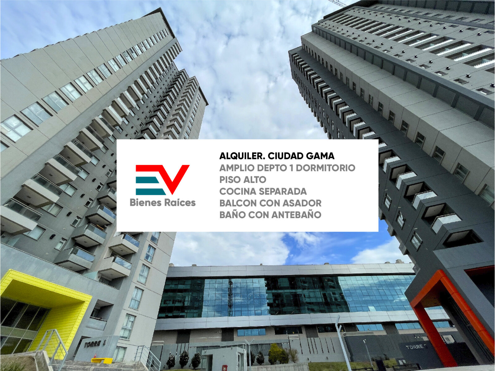 ALQUILER. CIUDAD GAMA. DEPTO 1 DORM MODERNO BALCON CON ASADOR. AMENITIES