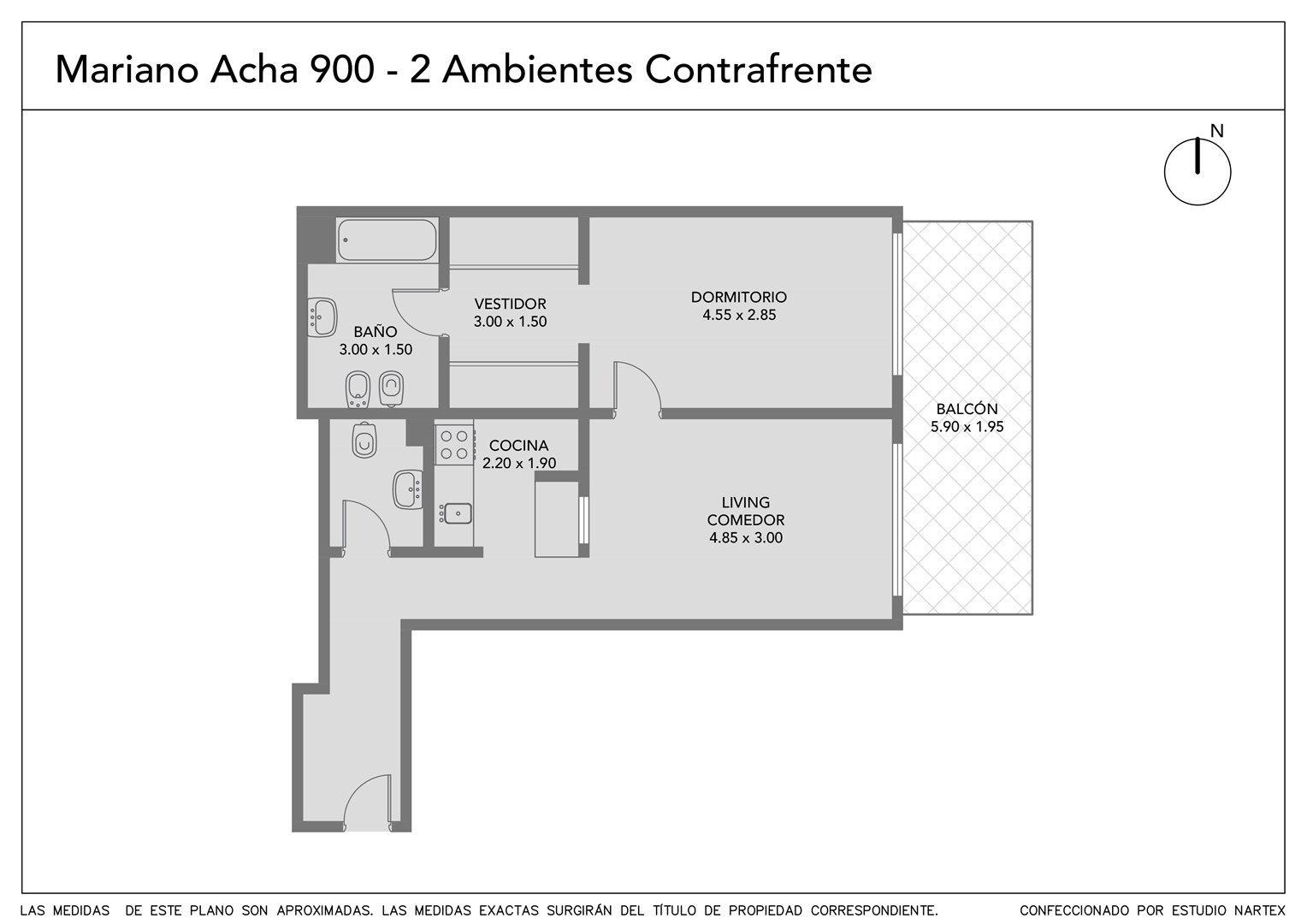 Venta. Apto Profesional. Apto crédito. Departamento 2 ambientes. Frente. Balcon Terraza. COCHERA. Villa Ortúzar - 3